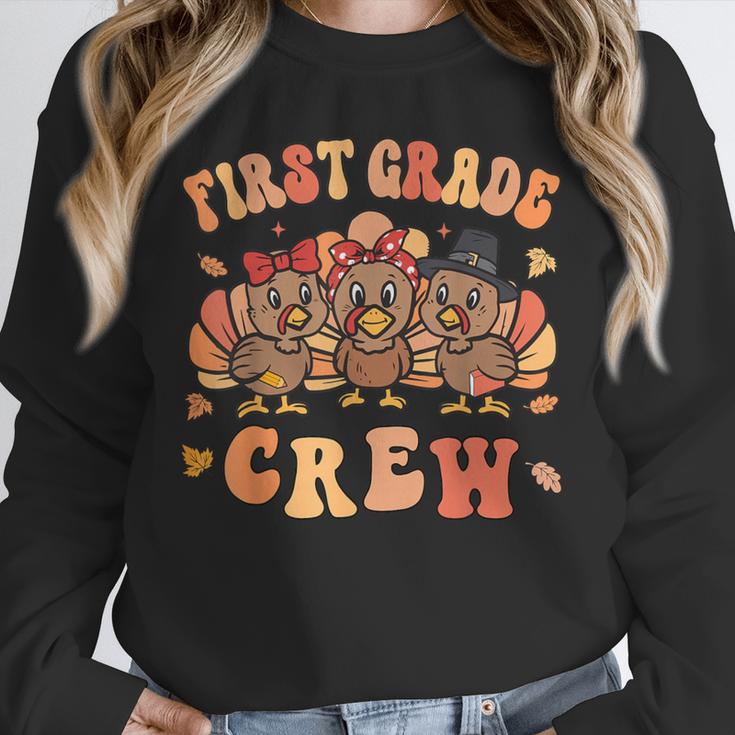 First Grade Crew Thanksgiving Fall Teacher 1st Grade Team Unisex Sweatshirt, novelty gifts, funny gifts First Grade Crew Thanksgiving Fall Teacher 1st Grade Team Unisex Sweatshirt, novelty gifts, funny gifts
