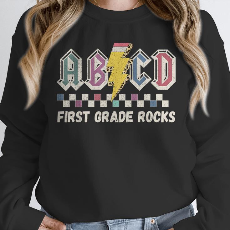 First Grade Rocks Teachers Back To School ABCD Rock Students Unisex Sweatshirt, novelty gifts, funny gifts First Grade Rocks Teachers Back To School ABCD Rock Students Unisex Sweatshirt, novelty gifts, funny gifts