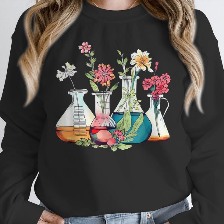 Floral Beakers Chemistry Lab Teacher Unisex Sweatshirt, novelty gifts, funny gifts Floral Beakers Chemistry Lab Teacher Unisex Sweatshirt, novelty gifts, funny gifts