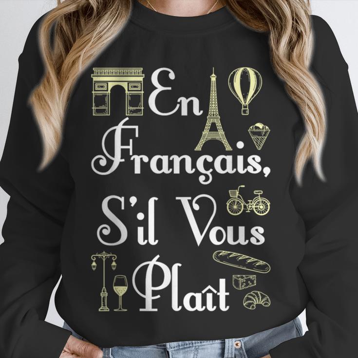 French Teacher En Francais S'Il Vous Plait End Of Year Unisex Sweatshirt, novelty gifts, funny gifts