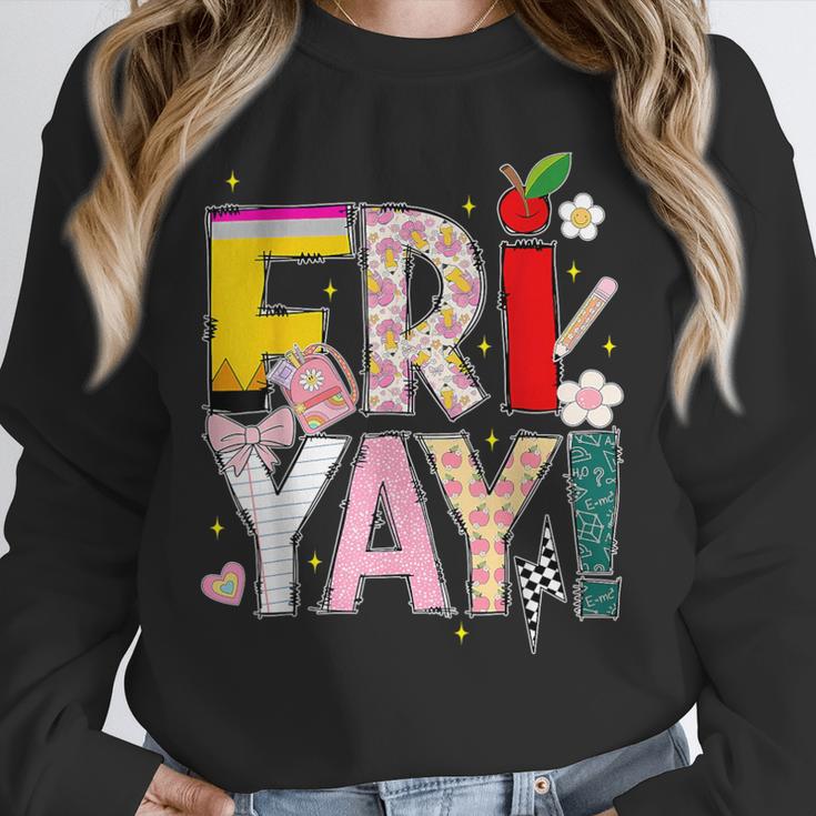Fri-Yay Happy Friday Lovers Teacher Weekend Women Unisex Sweatshirt, novelty gifts, funny gifts Fri-Yay Happy Friday Lovers Teacher Weekend Women Unisex Sweatshirt, novelty gifts, funny gifts