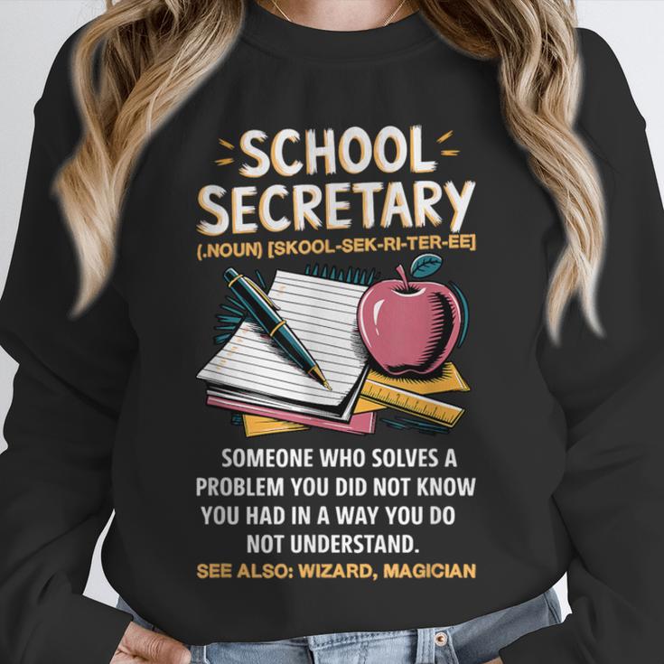 Front Office Teacher Admin Meaning School Secretary Unisex Sweatshirt, novelty gifts, funny gifts