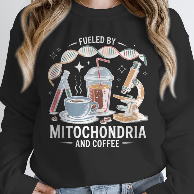 Fueled By Mitochondria Coffee Science Teacher Student Unisex Sweatshirt, novelty gifts, funny gifts