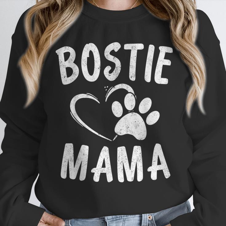 Fun Bostie Mama Dog Lover Apparel Boston Terrier Mom Unisex Sweatshirt, novelty gifts, funny gifts
