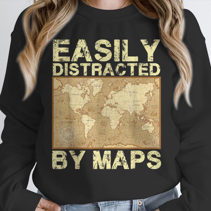 Geography Teacher Easily Distracted By Maps Unisex Sweatshirt, novelty gifts, funny gifts Geography Teacher Easily Distracted By Maps Unisex Sweatshirt, novelty gifts, funny gifts