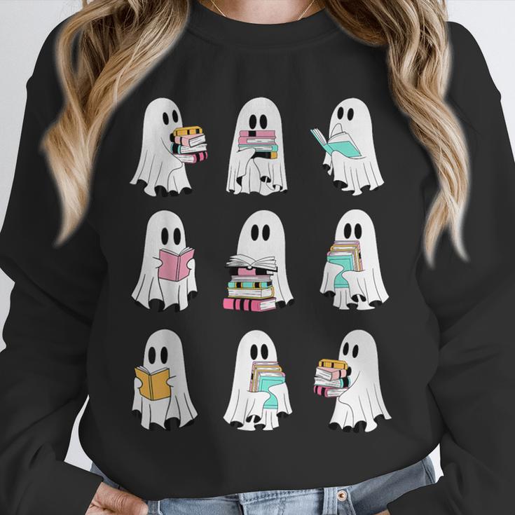 Ghost Reading Books Spooky Librarian Teacher Women Unisex Sweatshirt, novelty gifts, funny gifts Ghost Reading Books Spooky Librarian Teacher Women Unisex Sweatshirt, novelty gifts, funny gifts