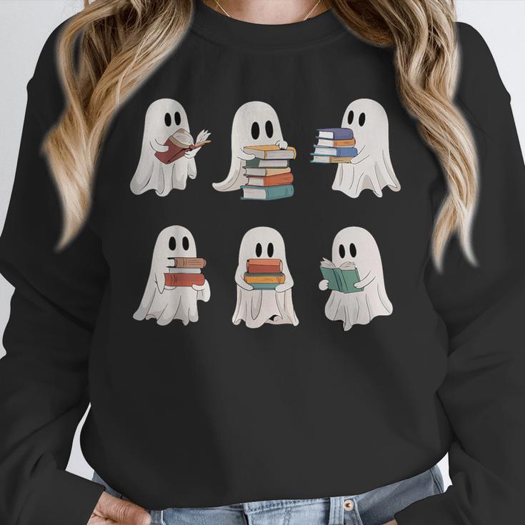 Ghost Reading Books Teacher Halloween Librarian Cute Boook Unisex Sweatshirt, novelty gifts, funny gifts Ghost Reading Books Teacher Halloween Librarian Cute Boook Unisex Sweatshirt, novelty gifts, funny gifts