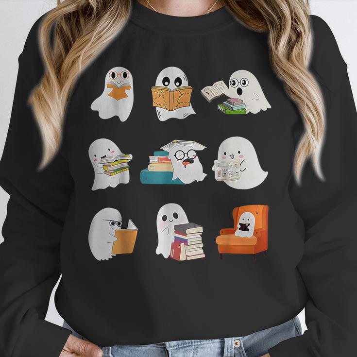 Ghost Reading Teacher Halloween Librarian Book Lover School Unisex Sweatshirt, novelty gifts, funny gifts Ghost Reading Teacher Halloween Librarian Book Lover School Unisex Sweatshirt, novelty gifts, funny gifts