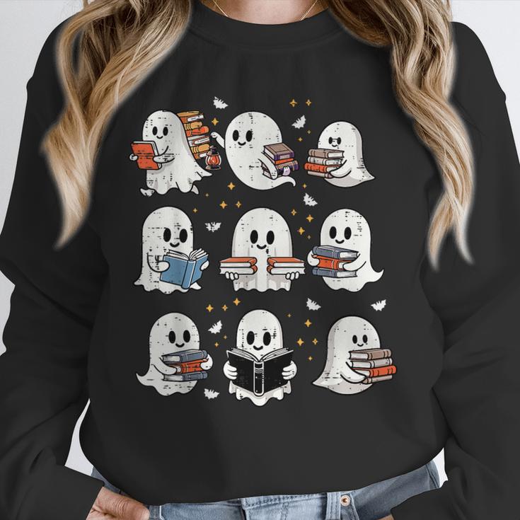 Ghosts With Books Library Halloween Men Women Kids Teacher Unisex Sweatshirt, novelty gifts, funny gifts Ghosts With Books Library Halloween Men Women Kids Teacher Unisex Sweatshirt, novelty gifts, funny gifts