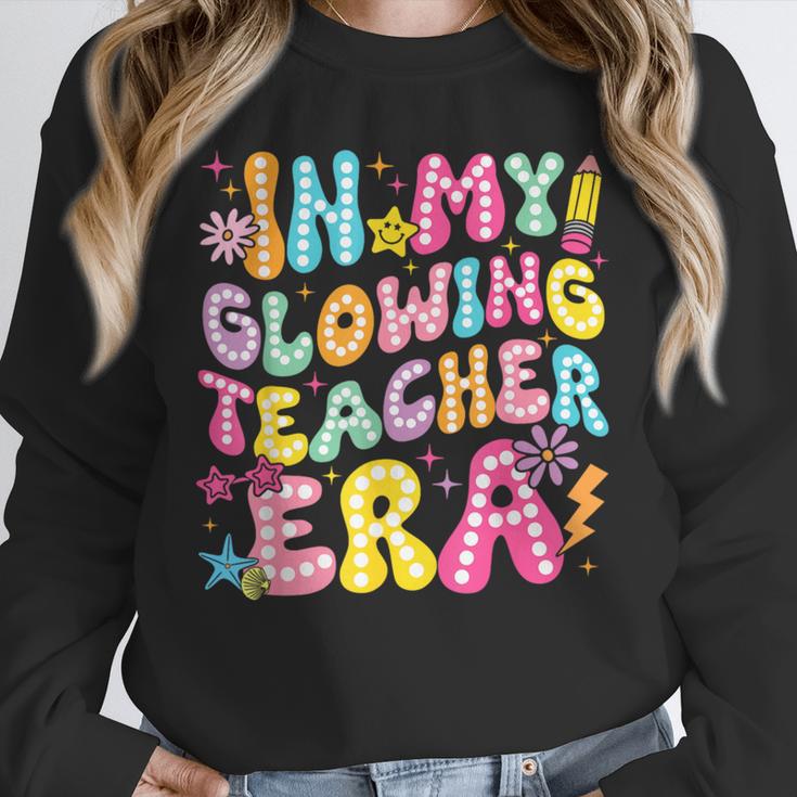 In My Glowing Teacher Era Teaching Back To School Unisex Sweatshirt, novelty gifts, funny gifts