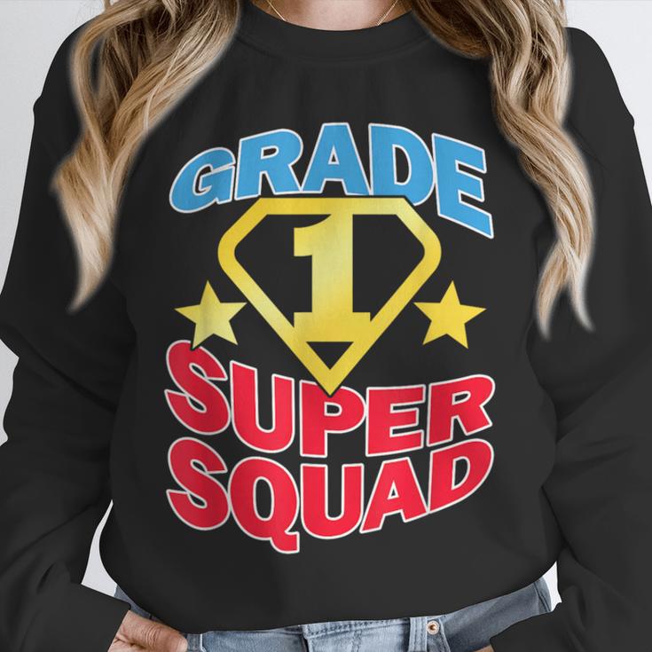Grade 1 Super Squad Superhero Teacher Team Unisex Sweatshirt, novelty gifts, funny gifts Grade 1 Super Squad Superhero Teacher Team Unisex Sweatshirt, novelty gifts, funny gifts