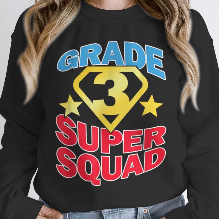 Grade 3 Super Squad Superhero Teacher Team Men Women Girls Kids Unisex Sweatshirt, novelty gifts, funny gifts