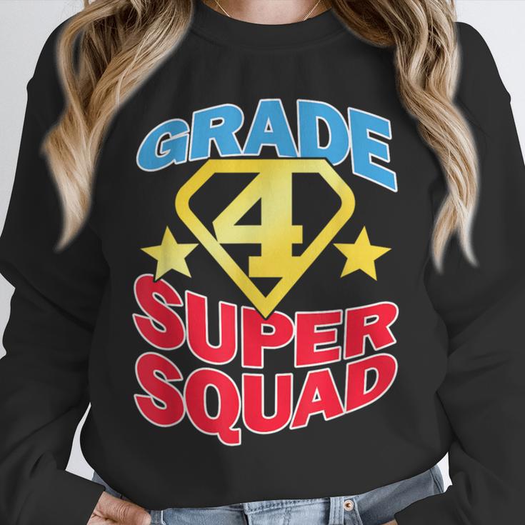 Grade 4 Super Squad Superhero Teacher Team Unisex Sweatshirt, novelty gifts, funny gifts Grade 4 Super Squad Superhero Teacher Team Unisex Sweatshirt, novelty gifts, funny gifts