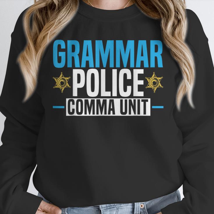 Grammar Police Comma Unit English Teacher Grammar Teacher For Men Women Unisex Sweatshirt, novelty gifts, funny gifts