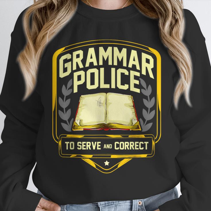 Grammar Police To Serve And Correct English Teacher Unisex Sweatshirt, novelty gifts, funny gifts Grammar Police To Serve And Correct English Teacher Unisex Sweatshirt, novelty gifts, funny gifts