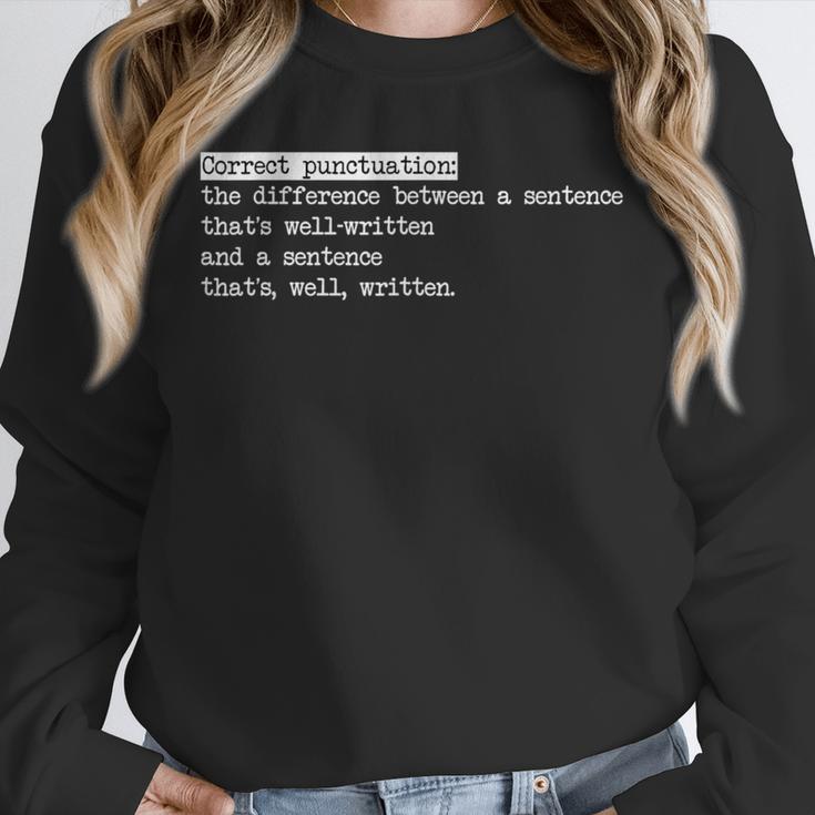 Grammar Teacher And Punny Punctuation Unisex Sweatshirt, novelty gifts, funny gifts Grammar Teacher And Punny Punctuation Unisex Sweatshirt, novelty gifts, funny gifts