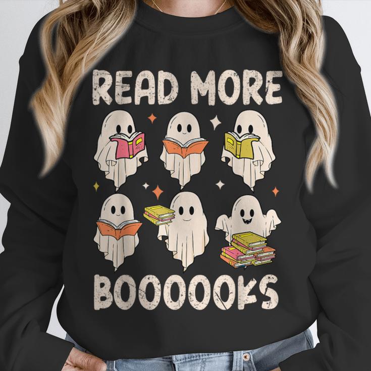 Groovy Halloween Ghost Read More Boooooks Librarian Teacher For Men Women Kids Unisex Sweatshirt, novelty gifts, funny gifts