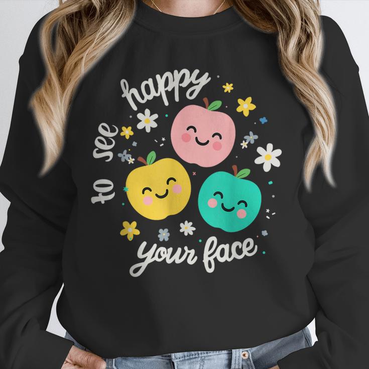 Groovy Happy To See Your Face Teacher School Appreciation Unisex Sweatshirt, novelty gifts, funny gifts Groovy Happy To See Your Face Teacher School Appreciation Unisex Sweatshirt, novelty gifts, funny gifts