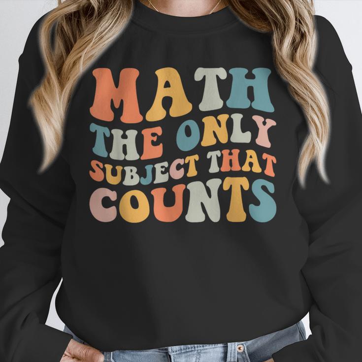 Groovy Math Is The Only Subject That Counts Math Teacher For Men Women Girls Kids Unisex Sweatshirt, novelty gifts, funny gifts Groovy Math Is The Only Subject That Counts Math Teacher For Men Women Girls Kids Unisex Sweatshirt, novelty gifts, funny gifts