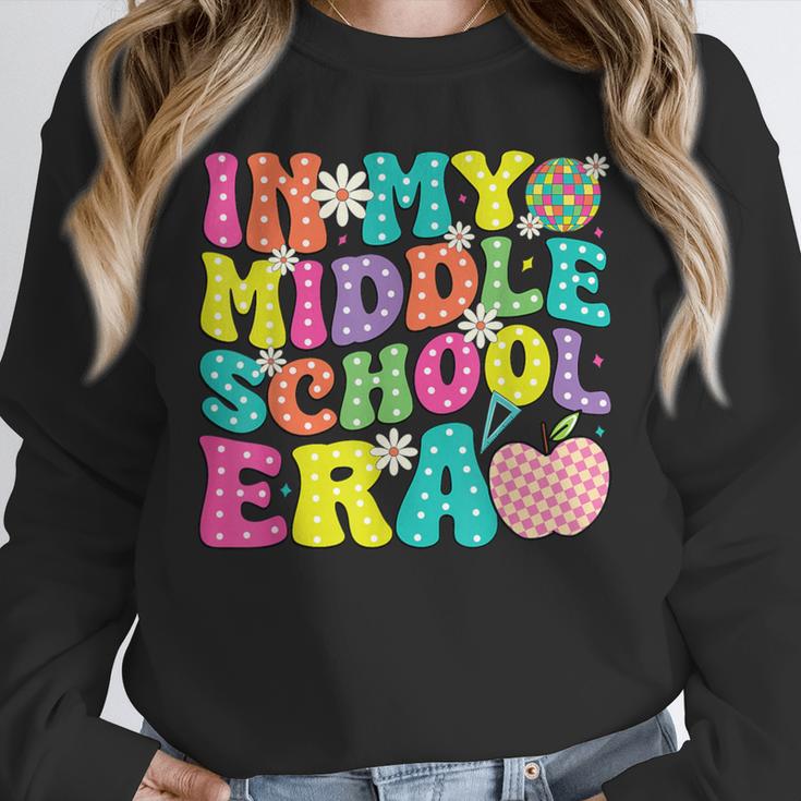 Groovy In My Middle School Era Back To School Teacher Unisex Sweatshirt, novelty gifts, funny gifts Groovy In My Middle School Era Back To School Teacher Unisex Sweatshirt, novelty gifts, funny gifts