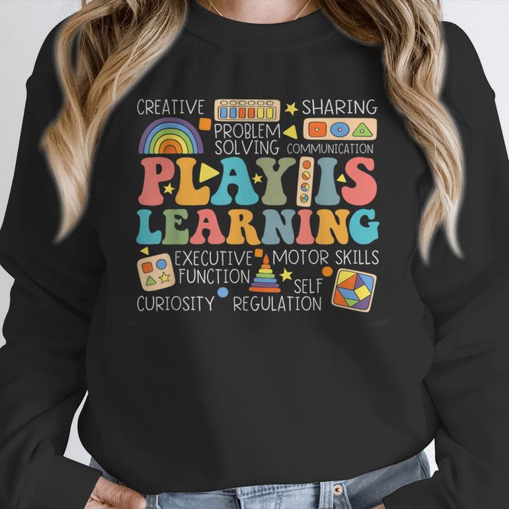 Groovy Play Is Learning Kindergarten Teacher Appreciation Unisex Sweatshirt, novelty gifts, funny gifts Groovy Play Is Learning Kindergarten Teacher Appreciation Unisex Sweatshirt, novelty gifts, funny gifts