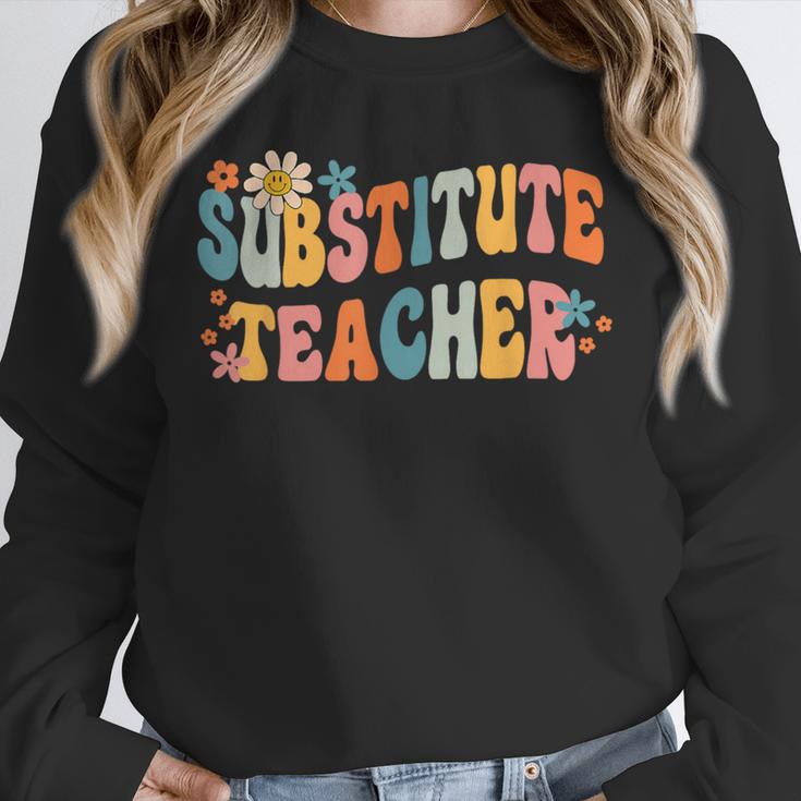 Groovy Substitute Teacher Retro Teacher Back To School Unisex Sweatshirt, novelty gifts, funny gifts Groovy Substitute Teacher Retro Teacher Back To School Unisex Sweatshirt, novelty gifts, funny gifts