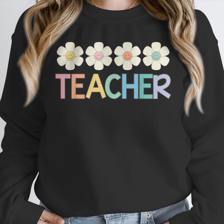Groovy Teacher Cute Daisy Flower Retro Back To School Unisex Sweatshirt, novelty gifts, funny gifts Groovy Teacher Cute Daisy Flower Retro Back To School Unisex Sweatshirt, novelty gifts, funny gifts