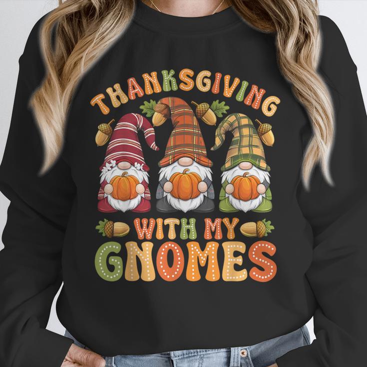 Groovy Thanksgiving With My Gnomie Women Teacher Fall Gnome Unisex Sweatshirt, novelty gifts, funny gifts Groovy Thanksgiving With My Gnomie Women Teacher Fall Gnome Unisex Sweatshirt, novelty gifts, funny gifts