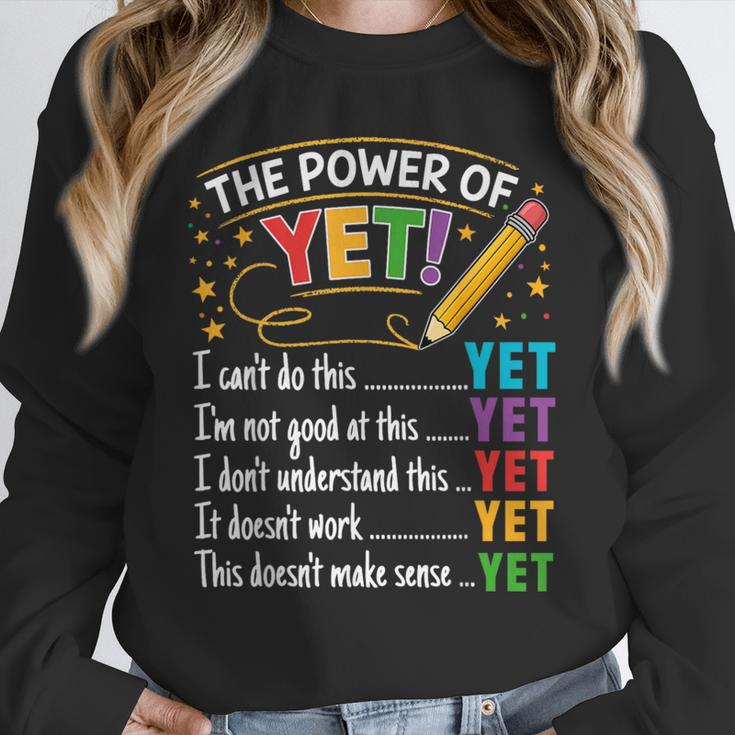 Growth Mindset Teacher Power Of Yet Inspirational Unisex Sweatshirt, novelty gifts, funny gifts