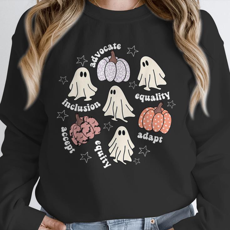 Halloween Advocate Heat Transfers Special Education Teacher Men Women Unisex Sweatshirt, novelty gifts, funny gifts
