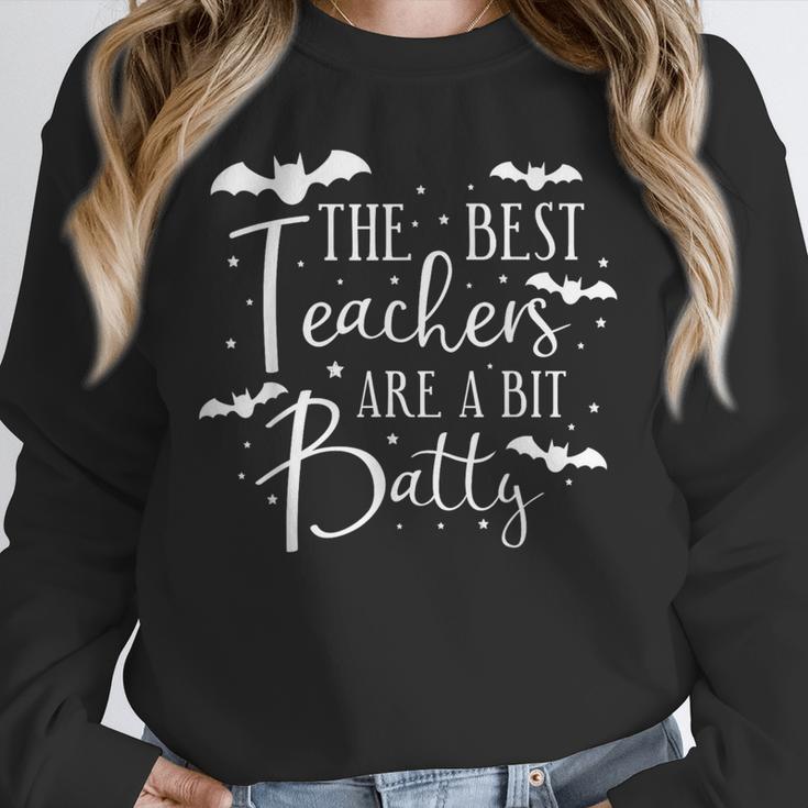 Halloween Best Teachers Are A Bit Batty Spooky Bats Unisex Sweatshirt, novelty gifts, funny gifts Halloween Best Teachers Are A Bit Batty Spooky Bats Unisex Sweatshirt, novelty gifts, funny gifts
