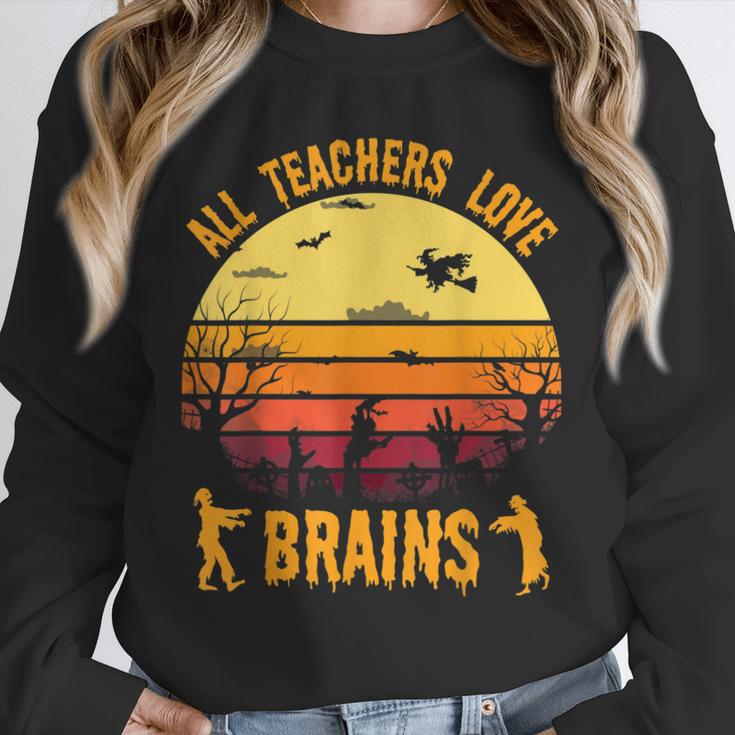 Halloween Costume Teacher Love Brains Zombie Unisex Sweatshirt, novelty gifts, funny gifts Halloween Costume Teacher Love Brains Zombie Unisex Sweatshirt, novelty gifts, funny gifts