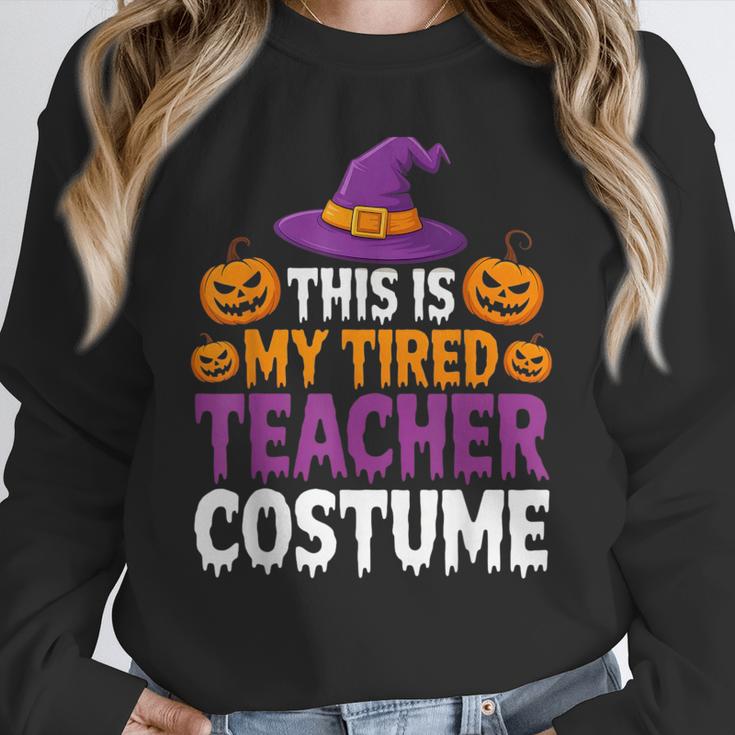 Halloween Costumes For Teachers Tired Teacher Costume Tee Unisex Sweatshirt, novelty gifts, funny gifts