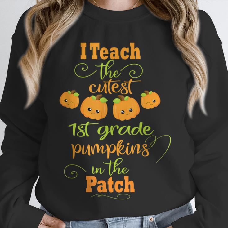 Halloween Cutest Pumpkins First Grade Teacher Unisex Sweatshirt, novelty gifts, funny gifts Halloween Cutest Pumpkins First Grade Teacher Unisex Sweatshirt, novelty gifts, funny gifts
