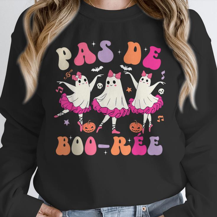Halloween Dance Teacher Pas De Boo-Ree Ghost Ballet Dancer Unisex Sweatshirt, novelty gifts, funny gifts