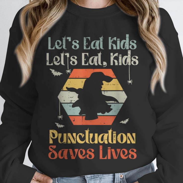 Halloween Lets Eat Kids English Teacher Costume Women Unisex Sweatshirt, novelty gifts, funny gifts