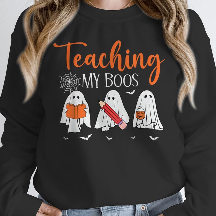 Halloween Ghost Teachers Teaching My Boos Costume Women Men Unisex Sweatshirt, novelty gifts, funny gifts Halloween Ghost Teachers Teaching My Boos Costume Women Men Unisex Sweatshirt, novelty gifts, funny gifts