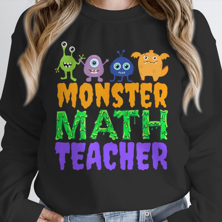 Halloween Monster Math Teacher Men Women Unisex Sweatshirt, novelty gifts, funny gifts