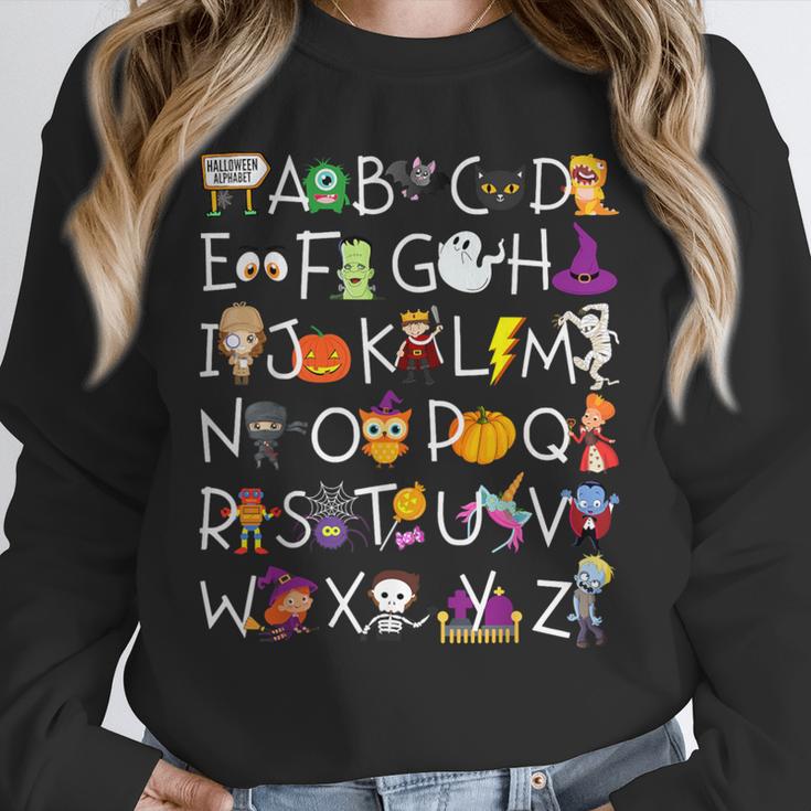 Halloween Nursery Teacher Shirt Halloween Alphabet Unisex Sweatshirt, novelty gifts, funny gifts