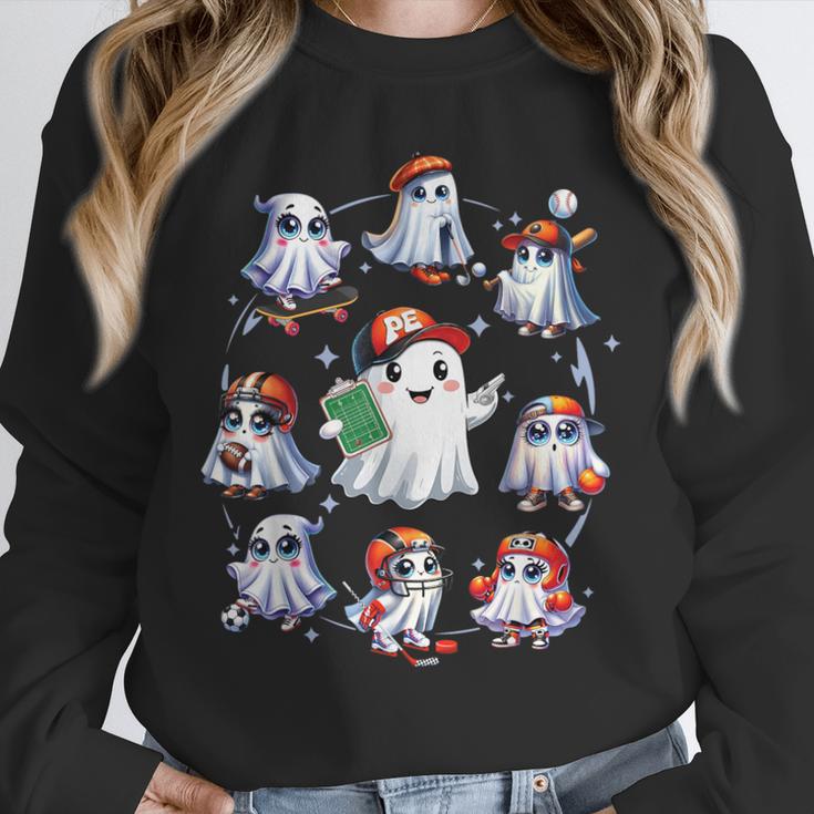 Halloween PE Teacher Ghost Playing Sports Physical Education Unisex Sweatshirt, novelty gifts, funny gifts Halloween PE Teacher Ghost Playing Sports Physical Education Unisex Sweatshirt, novelty gifts, funny gifts