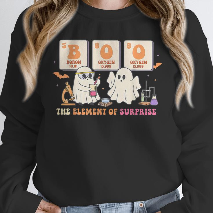 Halloween Science Teacher Boo Ghost The Element Of Surprise Unisex Sweatshirt, novelty gifts, funny gifts Halloween Science Teacher Boo Ghost The Element Of Surprise Unisex Sweatshirt, novelty gifts, funny gifts