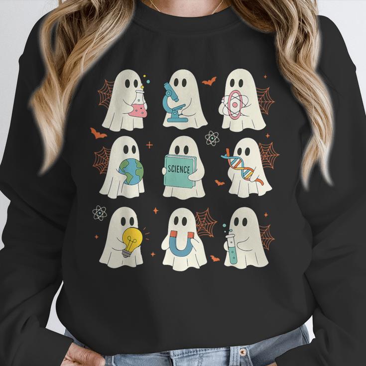 Halloween Science Teacher Student Ghost Laboratory Men Women Unisex Sweatshirt, novelty gifts, funny gifts