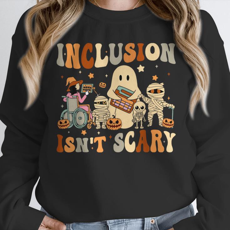 Halloween SLP Sped Teacher Groovy Inclusion Isn't Scary Unisex Sweatshirt, novelty gifts, funny gifts