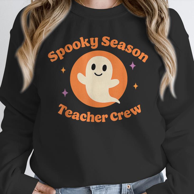 Halloween Teacher Crew Spooky Season Retro Ghost Unisex Sweatshirt, novelty gifts, funny gifts Halloween Teacher Crew Spooky Season Retro Ghost Unisex Sweatshirt, novelty gifts, funny gifts