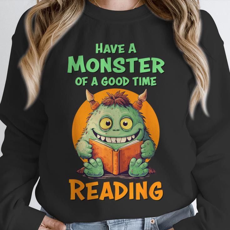 Halloween Teacher Librarian Monster Reading Books Men Women Kids Unisex Sweatshirt, novelty gifts, funny gifts Halloween Teacher Librarian Monster Reading Books Men Women Kids Unisex Sweatshirt, novelty gifts, funny gifts