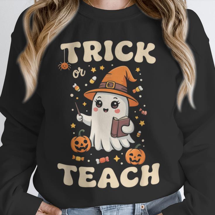 Halloween Teacher Shirts Women School Trick Or Teach Groovy Unisex Sweatshirt, novelty gifts, funny gifts Halloween Teacher Shirts Women School Trick Or Teach Groovy Unisex Sweatshirt, novelty gifts, funny gifts