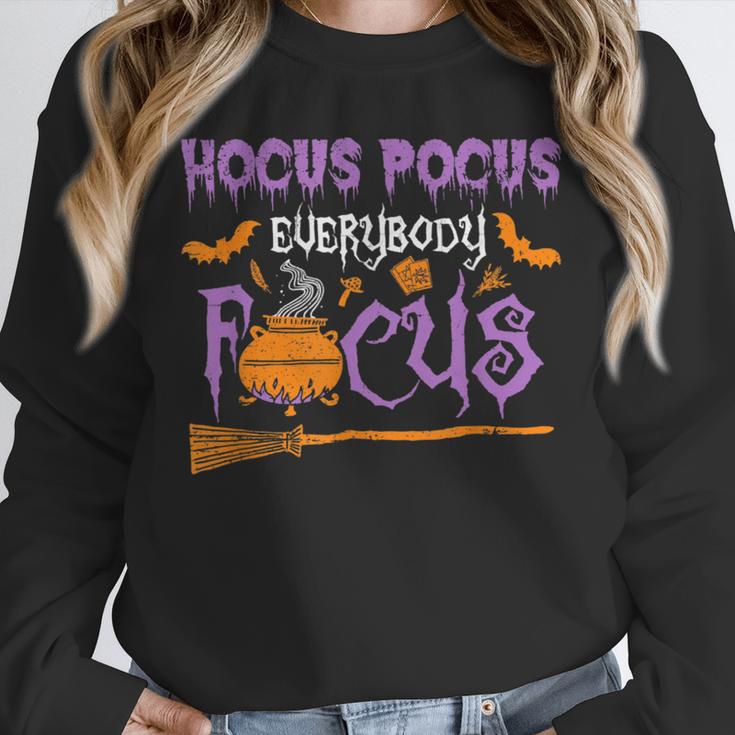 Halloween Teacher Or Student Hocus Pocus Everybody Focus For Men Women Kids Unisex Sweatshirt, novelty gifts, funny gifts