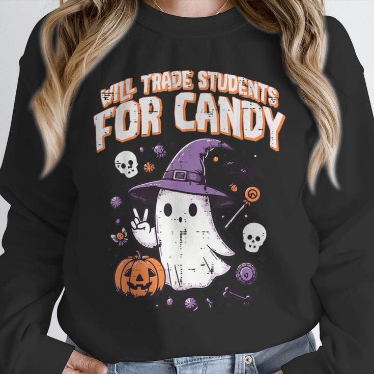 Halloween Teacher Trade Students For Candy Costume Women Unisex Sweatshirt, novelty gifts, funny gifts Halloween Teacher Trade Students For Candy Costume Women Unisex Sweatshirt, novelty gifts, funny gifts