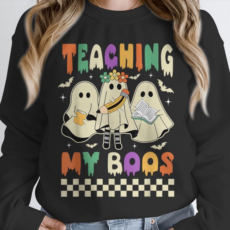 Halloween Teaching My Boos Cute Ghost Teacher Life Costume Unisex Sweatshirt, novelty gifts, funny gifts