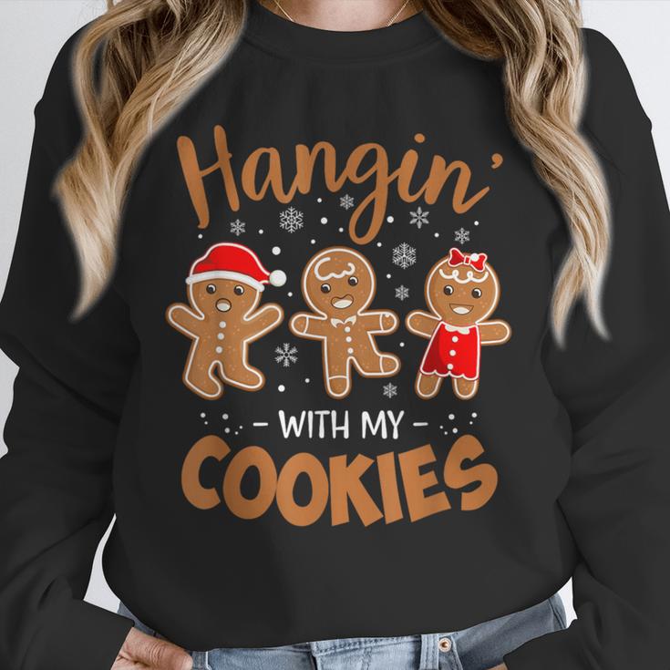 Hangin With My Cookies Gingerbread Women Christmas Teacher Unisex Sweatshirt, novelty gifts, funny gifts Hangin With My Cookies Gingerbread Women Christmas Teacher Unisex Sweatshirt, novelty gifts, funny gifts